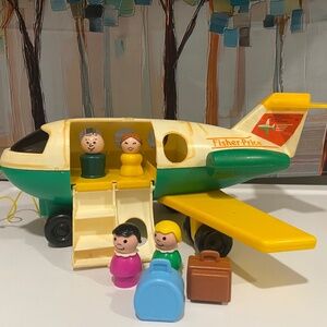 Fisher Price Vintage 1986-7 Little People Airplane Set